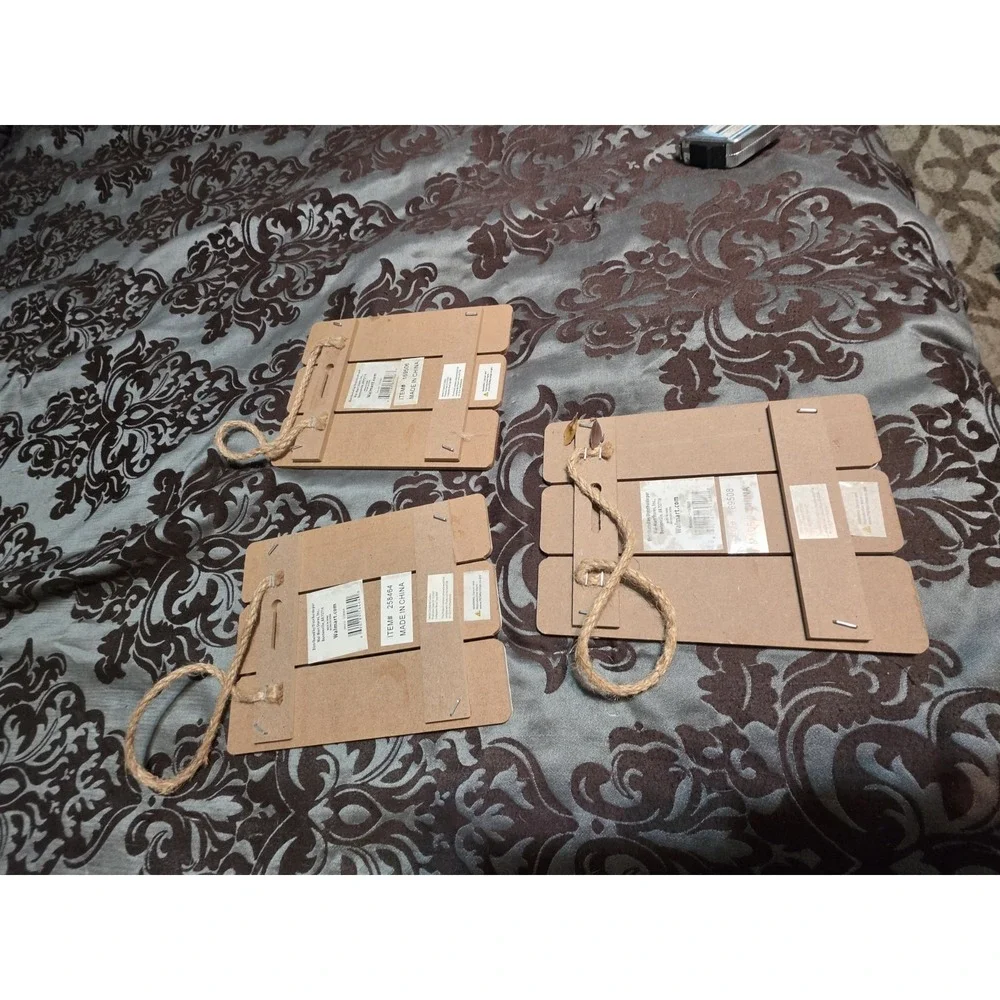 3 Rustic Wood Wall Hangings 8.5